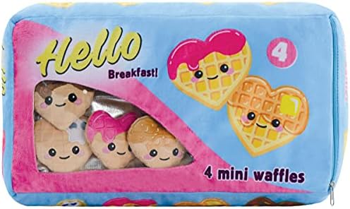 iscream Play with Your Food Waffle Time Fleece Pillow Set
