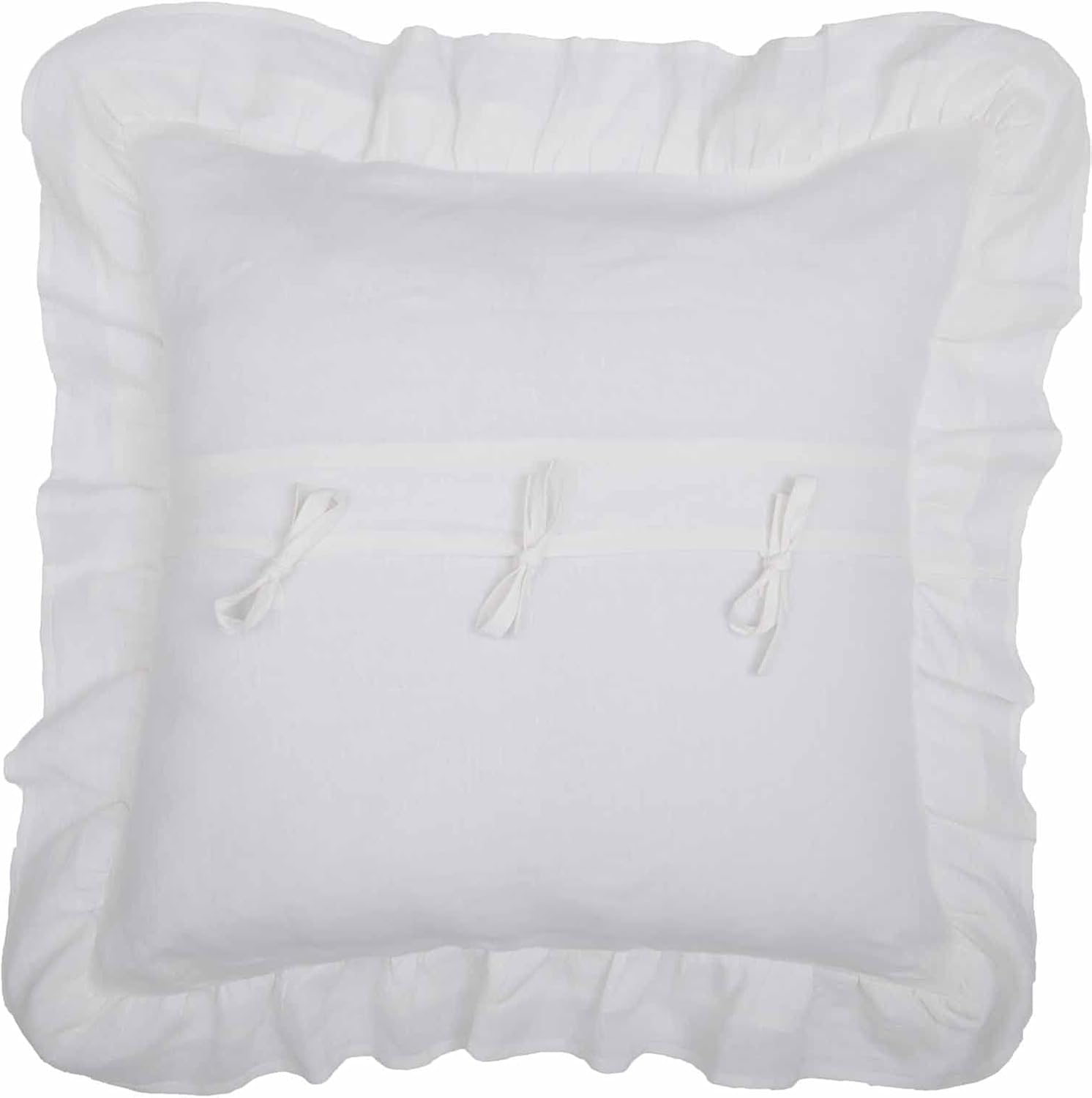 Piper Classics Linen Euro Pillow Cover with 4 Ruffle