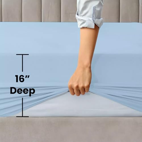 Peace Sleep Bedding Twin XL Fitted Sheet - Ultra Soft 1800 Microfiber Deep Pocket