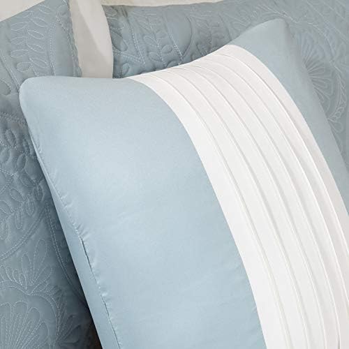 Madison Park Ashbury Bedspread Set - Medallion Blue Oversized Queen 102x118