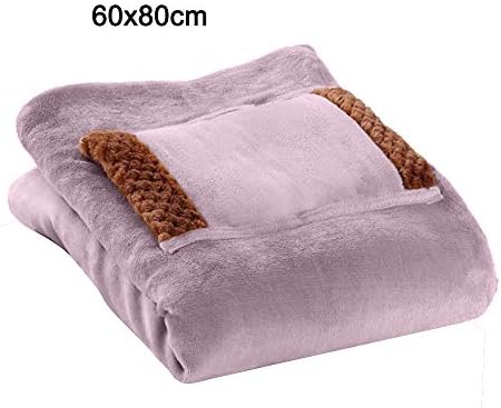 USB Flannel Heated Throw Blanket with Hand Pocket