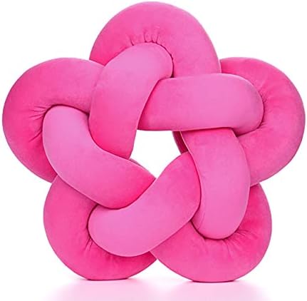 Wadser Knotted Star Plush Throw Pillow Fuchsia