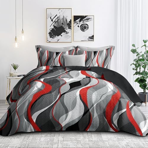 Classic Stripe Queen Quilt Set with 2 Shams