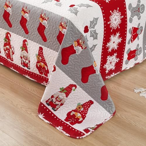 Smuge Christmas Bedspread Queen Size Quilt Set