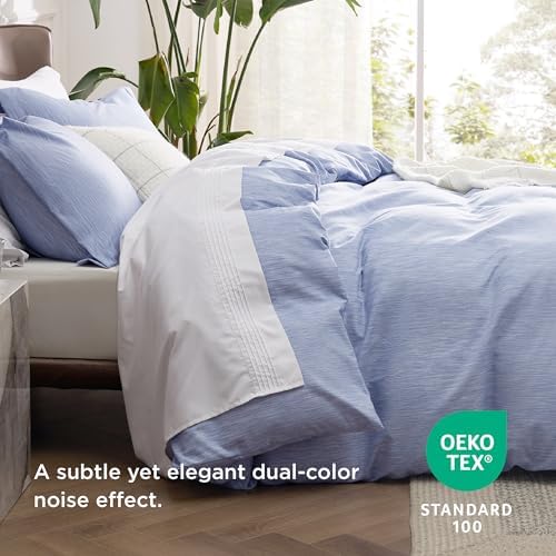Bedsure Duvet Cover Set King Size - 3 Pieces Navy 104x90