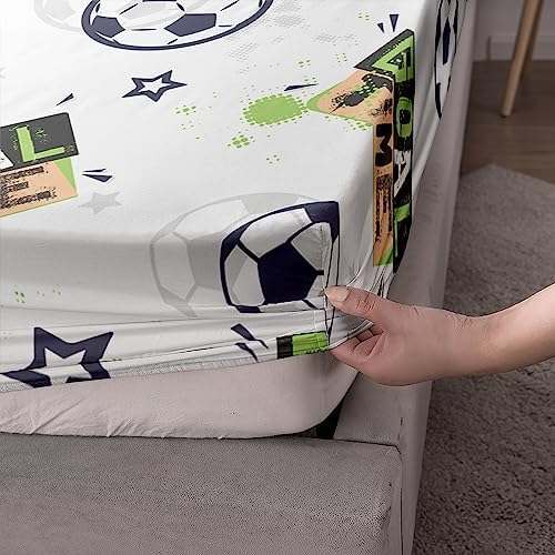AILONEN Soccer Bed Sheet Set Twin XL Kids Teens