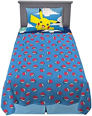 Pokemon Anime Kids Bedding Microfiber Sheet Set Twin
