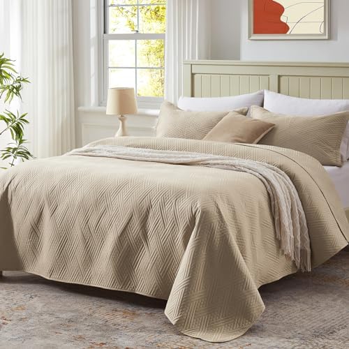 LEAONME California King Quilt Set 3 Pieces