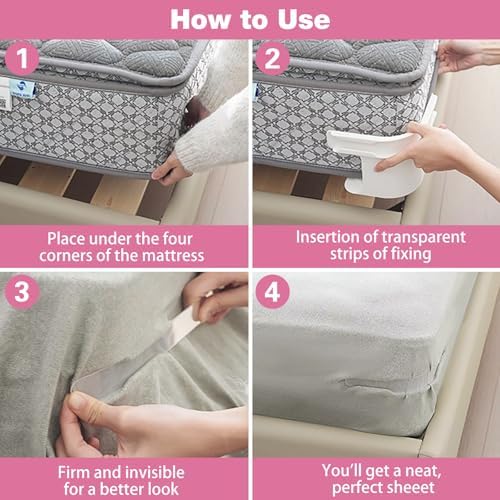 4Pack Heavy Duty Bed Sheet Holder Straps