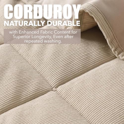 KASENTEX Oversized Queen Quilt Set - Sand Beige