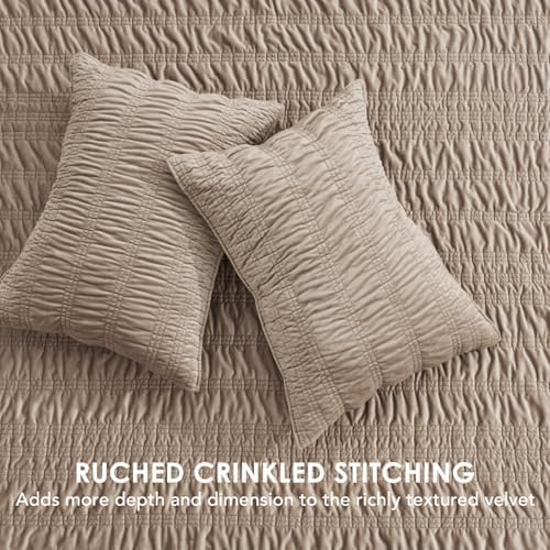 Evergrace Velvet Quilt Set King Size Luxury Bedding