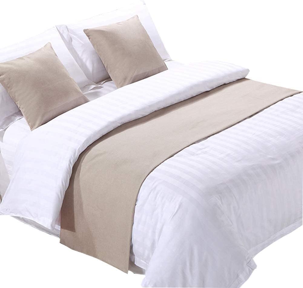 TopLacker Hotel Bed Runner Scarf and 2 Pillowcases