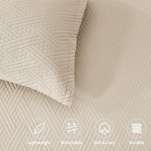 LEAONME California King Quilt Set 3 Pieces