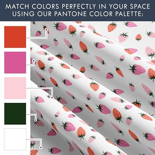 Strawberries Kids Full Size Bed Sheet Set 4 Piece