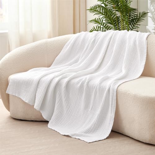 100 Cotton Muslin Queen Blanket 90 x 90 6 Layers