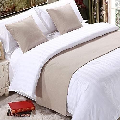 TopLacker Hotel Bed Runner Scarf and 2 Pillowcases