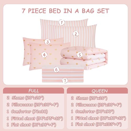 Wink Deer Pink Full Size Bed In A Bag Set