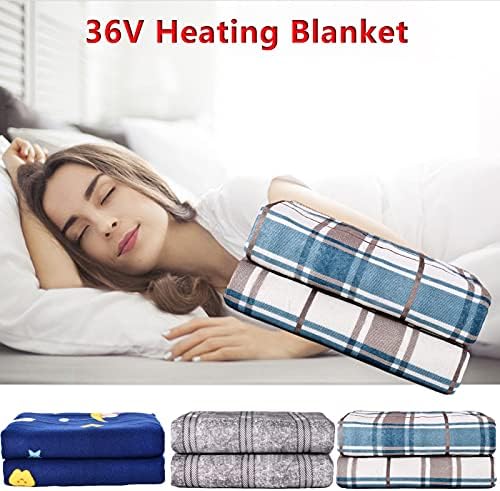 Lovskoo Soft Flannel Heated Plaid Throw Blanket for Travel
