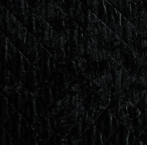 Chezmoi Lux Black Velvet Quilt King Set