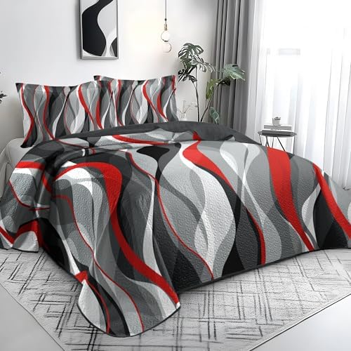 Classic Stripe Queen Quilt Set with 2 Shams