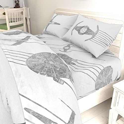 Jay Franco Star Wars Falcon Sheet Set - 4 Piece Kids Bedding 1