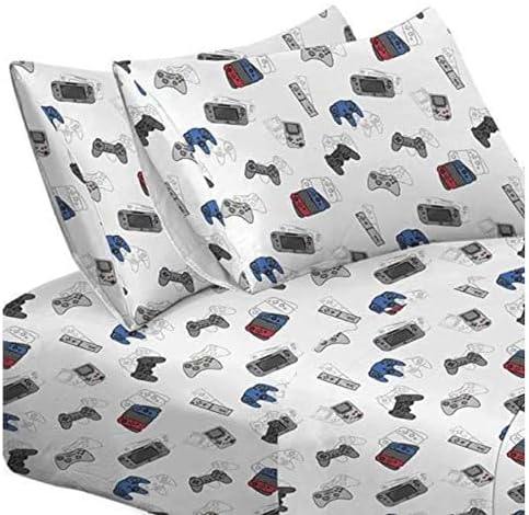 4-Piece Gamer Bed Sheet Set for Boys Kids