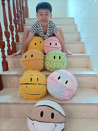 118 Inch Basketball Face Throw Pillow for Kids