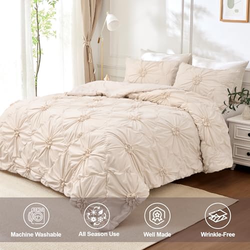 Uspring King Size Floral Quilt Set with Pillow Shams