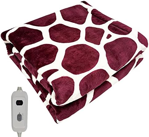Kulywon USB Deer Print Heated Blanket Rechargeable Warm