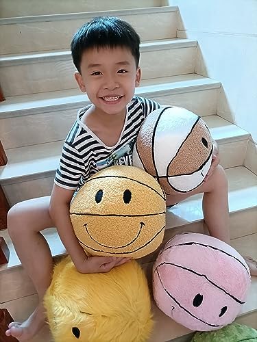118 Inch Basketball Face Throw Pillow for Kids