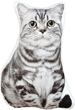 JWH 3D Cat Shaped Throw Pillow for Home Decor