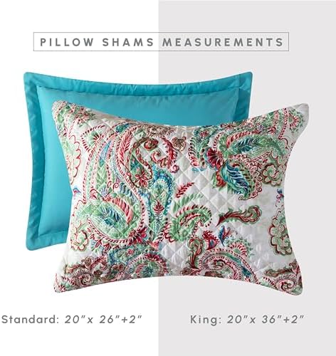 Elegant Comfort Reversible Floral Paisley Bedspread Set