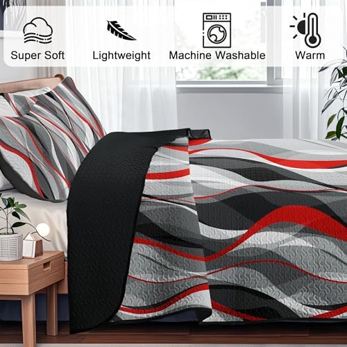 Classic Stripe Queen Quilt Set with 2 Shams