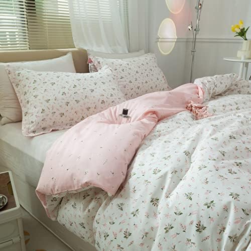 AMWAN Floral Duvet Cover Set Full Size Cotton Garden Kids