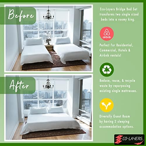 ECO-Layers Bed Bridge Twin to King Converter Kit 1