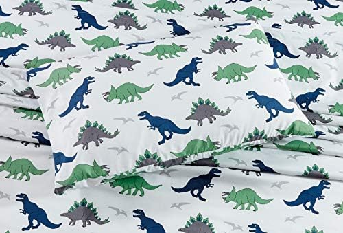 Linen Plus Queen Sheet Set with T-rex Design