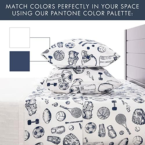 Kids Sports Bedding Set Queen Size with 2 Pillowcases