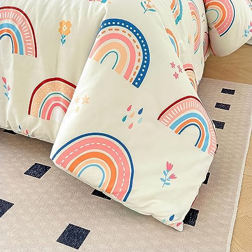 Btargot Rainbow 3-Piece Comforter Set with Pillow Covers