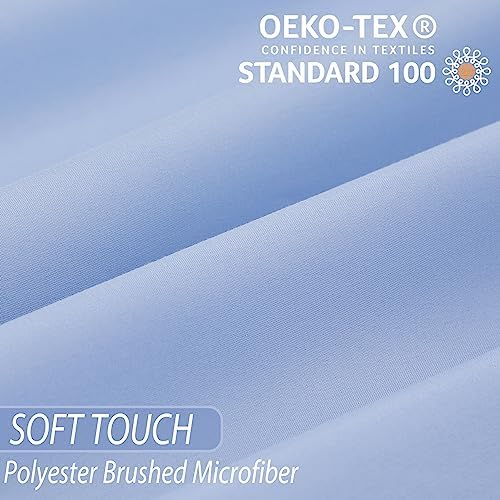 Whitney Home Textile Twin Sheet Set - Sky Blue Luxury Cooling Bedding