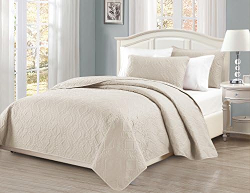 MK Home 3pc KingCalifornia King Diamond Bedspread Set