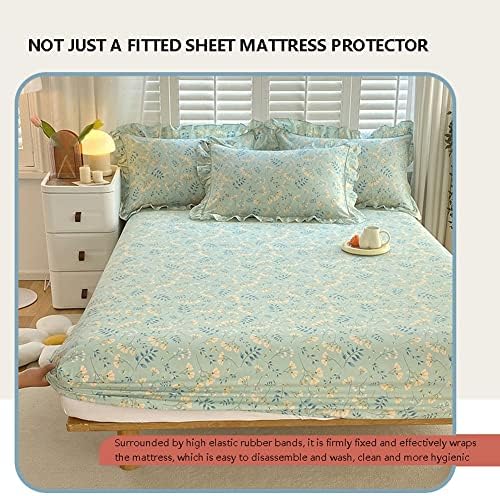 OBONG Deep Pocket Fitted Sheet 100 Cotton Flower Print 1