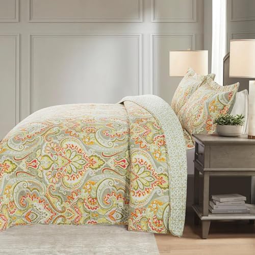 NEWLAKE Reversible Cotton Quilt Set King Size