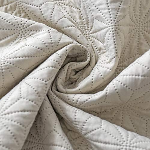 KASENTEX Quilt Set - Sand Beige with Star Design