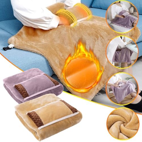Cordless Heated Blanket for Car Office Travel