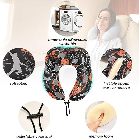 Sletend Travel Neck Pillow with Storage Bag for Cars and Flights