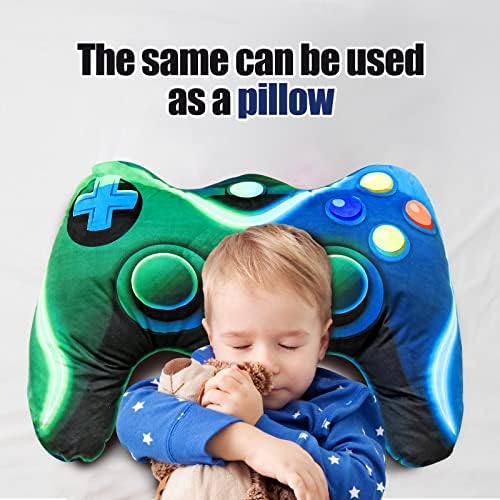 Meeting Story Game Controller Plush Throw Pillow Blue Green Large