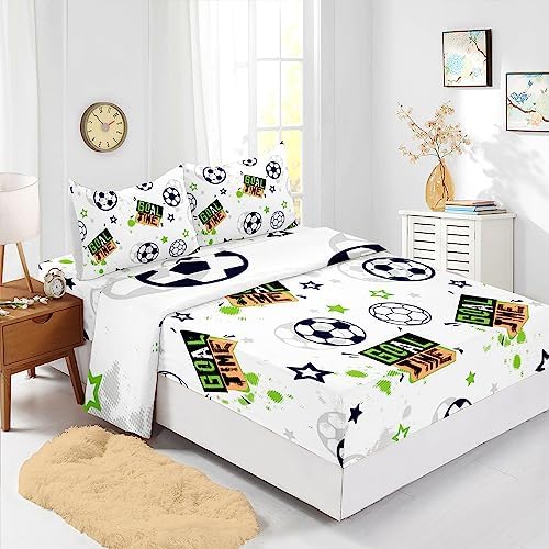 AILONEN Soccer Bed Sheet Set Twin XL Kids Teens