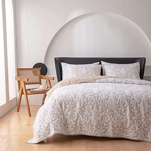 ROOMLIFE Country Quilt Bedspread Set King Size 1