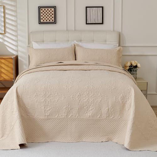EVENHUG Quilt King Size Bedding Set with Pillow Shams