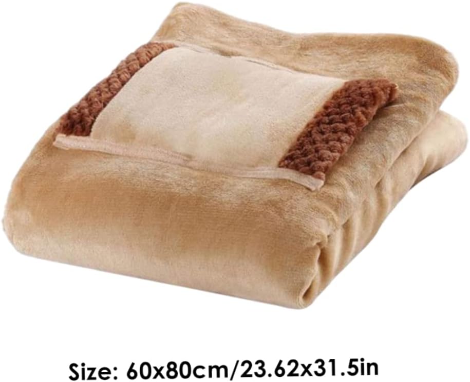 USB Heated Throw Blanket with Warm Pocket 24x32inch